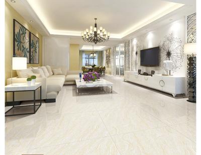 China 4pcs 80x80cm Polished Porcelain Tiles White Gray 600X600mm ISO13006 for sale