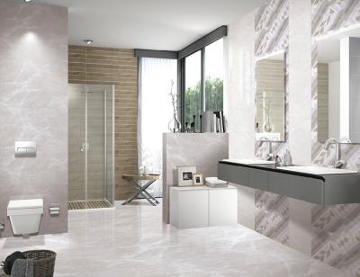 China 0.1 W.A Contemporary Residential Building , 9mm Bathroom Ceramic Wall Tiles 30x60cm for sale