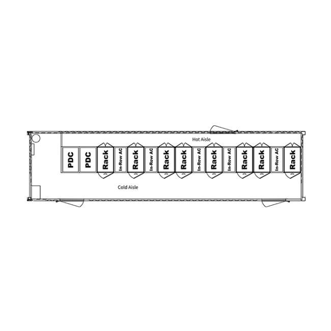 40-foot Liquid Cooling Data Center with High-Density Cluster Module Layout