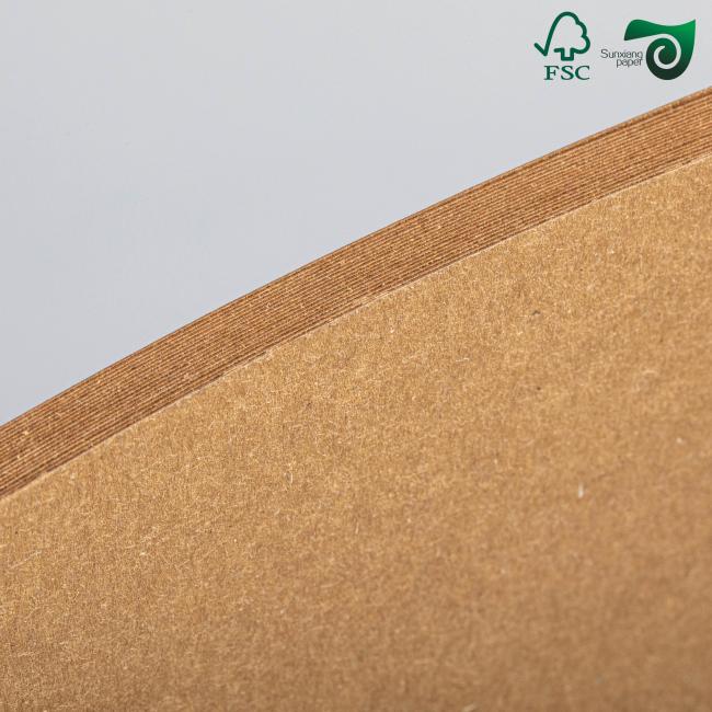 FSC High Density Brown Kraft Paper Sheets showing texture and quality