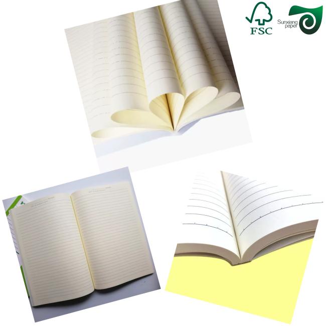Close-up of stone paper surface and printing quality