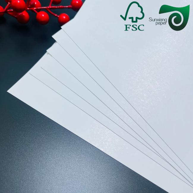 Close-up view of FSC 90gsm C1S Single Side Coated Glossy Label Face Paper texture
