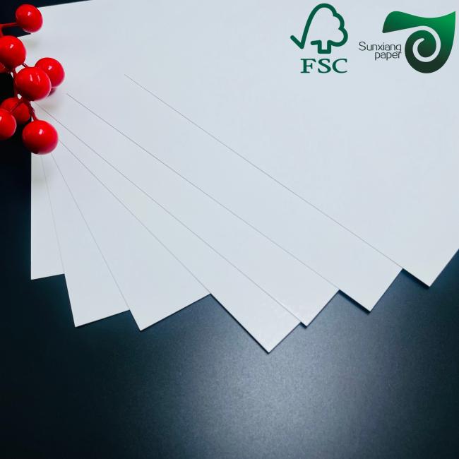 FSC Certified 350g C1S Art Board sample showing smooth coated surface