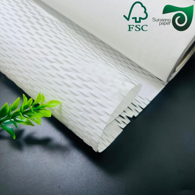 Custom printed honeycomb paper with brand logo for enhanced unboxing experience