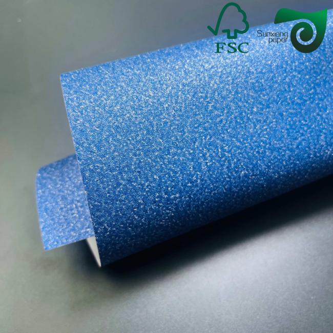 FSC 250GSM Premium Glitter Cardstock sample showing glitter finish and rich color