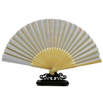 China Personalized Print Engrave Wedding Favor Silk Hand Fan Customized for sale