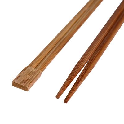 China Custom Logo Compostable Reusable Bamboo Chopsticks Disposable Carbonized Dining for sale