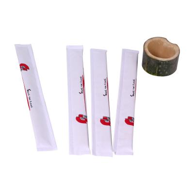 China Palillos disponibles del sushi gemelo de bambú de los chospsticks con envuelto en papel lleno en venta