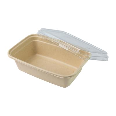 China 1250ml Disposable Biodegradable Containers With Lids , Bagasse Food Packaging for sale