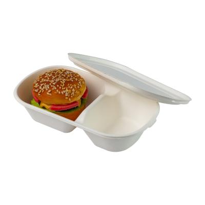 China Takeaway Eco Takeaway Boxes , Sugarcane Ovenable Disposable Containers Picninc for sale