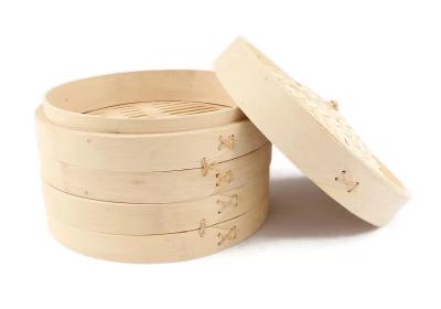 China Vapores de bambú de encargo de Dim Sum, cocina de bambú de dos niveles del vapor en venta