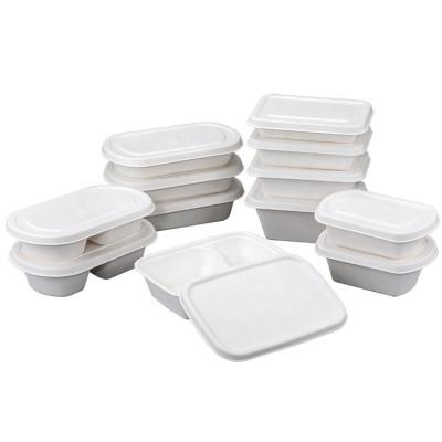 China Eco Friendly Compostable Sugarcane Pulp Disposable Take Out Containers for sale