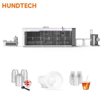 China Cup Packaging Plastic forming Vacuum Thermoforming Machine 120mm Depth for sale