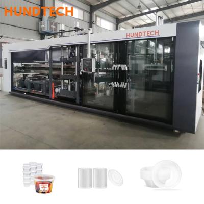 China Full Automatic Food Container Thermoforming Machine 3KW Servo Stretch HT800700 for sale