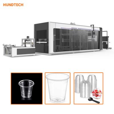 China 0.15mm Disposable Cup Making Machine Milk Cup Plastic BOPS Thermoforming Machines for sale