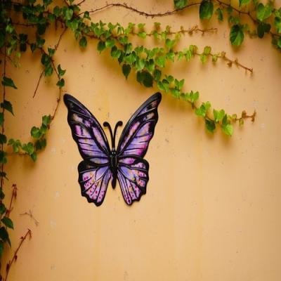 China 3D Metal Hanging Butterfly Wall Decor Gorgeous Multicolor For Home Yard for sale