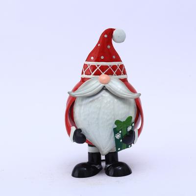China Santa Claus Custom Metal Christmas Decoration Ornaments Rustproof en venta