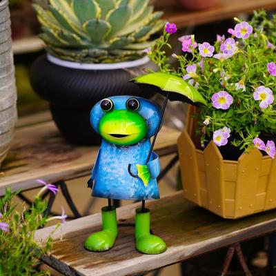 China Customizable Frog Metal Garden Ornaments Decoration Weatherproof for sale