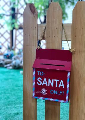 China Customized Metal Christmas Decoration Post Box Hanging Handicrafts en venta
