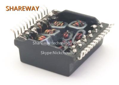 China 10G Lan Gigabit Ethernet Transformer SMT Single Port Discrete Module HR602495 / HR602498 for sale
