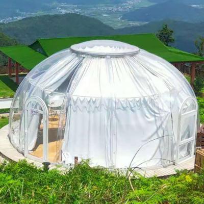 China Transparent Bubble Dome Tent Leisure Outdoor Dome Camping Tent With LED Light for sale