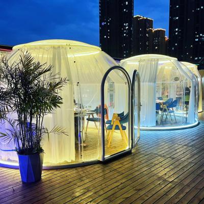 Китай PC Прозрачные пузырьковые палатки геодезические PC Прозрачный купол Дом для проживания в семье продается