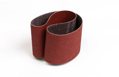 China Aluminum Oxide 75mm x 457mm Sanding Belts With Full Resin , Close Coated for sale