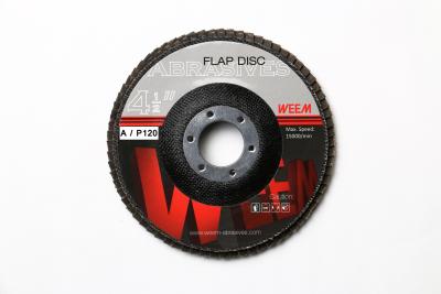 China WEEM Aluminum Oxide Abrasive Flap Discs 4.5inch Type 27 For Angle Grinders for sale