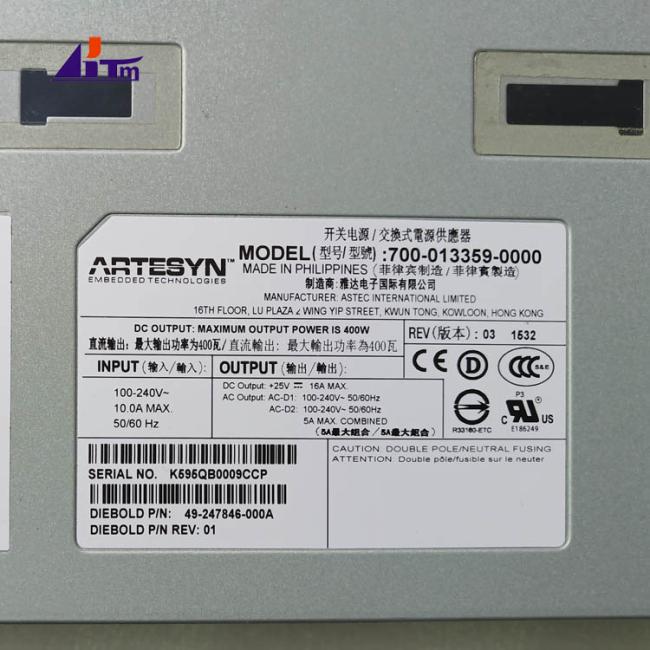Diebold 5500 Switching Power Supply 400W 49247846000A 49-247846-000A