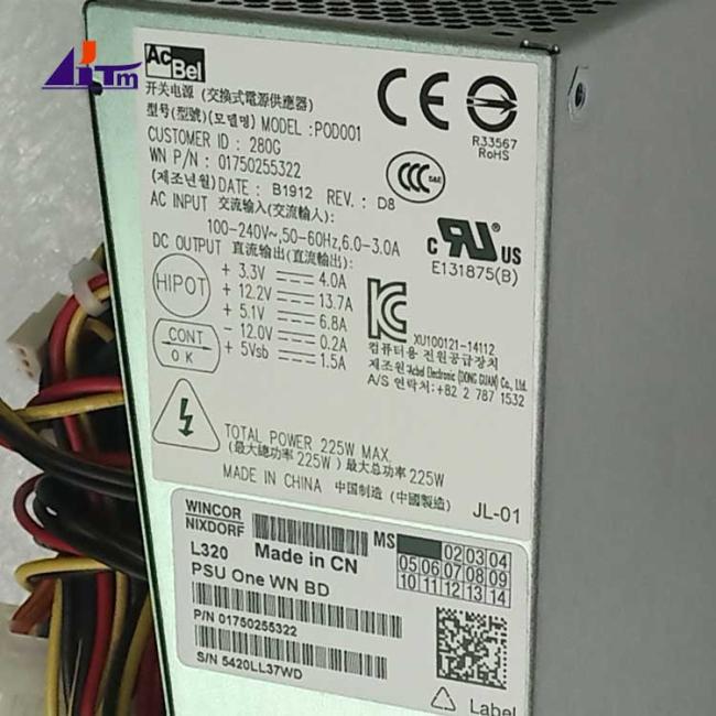 Wincor Nixdorf Power Supply 1WN PC BD 225W 80Plus 01750255322 1750255322