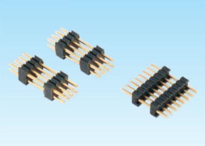 China Dual / Single Row DIP Type Pin Header Connector 1.27mm Pitch PBT Standard for sale