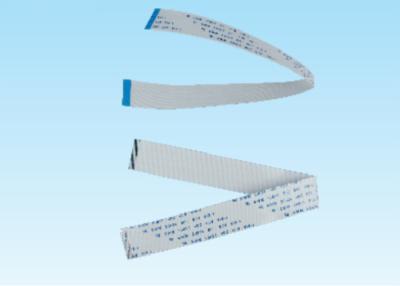 China White And Blue FFC Ribbon Cable , Flat Flex Cables Custom Wire Harness for sale