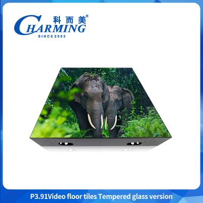 China P3.91 Tejas de suelo de vídeo LED fácil mantenimiento pantalla de vídeo LED de alta escala de grises de alto contraste de diseño de tejas de suelo en venta