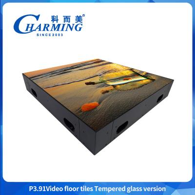 中国 P3.91 LEDビデオフロア インタラクティブなビデオフロア 高性能負荷付き 防滑LEDビデオスクリーン 販売のため