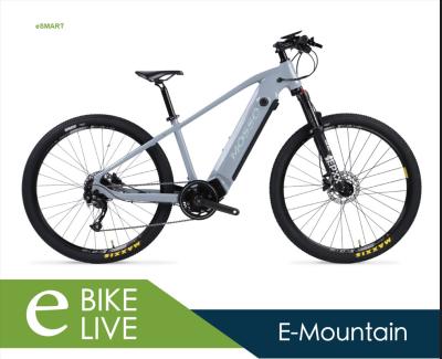 China Lightweight Aluminum Alloy Electric Bike With Removable Battery And Smart Control Electric Powered Mountain Bike Gray for sale