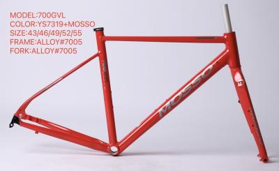 China 700c Aluminum Alloy Road Bicycle Frame Gravel Bike Flat Mount Disc Road Bike for sale