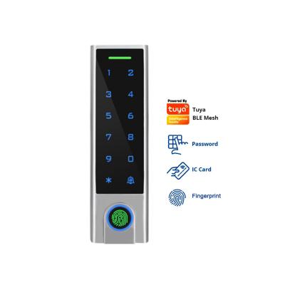 China Biometric Fingerprint Access Control with Tuya APP IP68 Waterproof Keypad Touch Screen RFID Card Reader with TTLCOK APP for sale