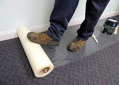 Chine Bande adaptée aux besoins du client 60cm x 100m de protection de film/tapis de protection de tapis à vendre