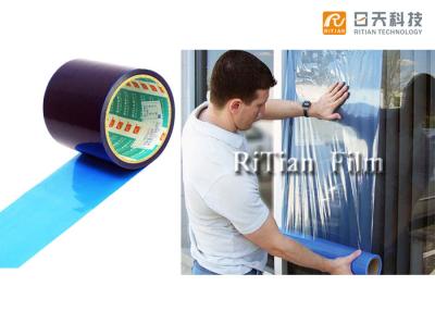 China Window Glass Self Adhesive PE Protective Film 50-60 Mic Thickness Soft Hardness for sale