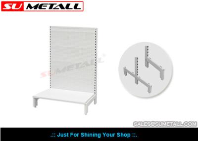China White Supermarket Display Fixtures ，Retail Display Shelving Units With Welded Basefoot for sale
