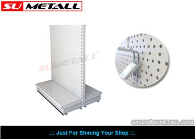 China Movable Supermarket Display Shelving With Sunken Hole Pegboard Two Sided for sale