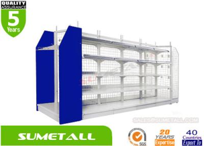 China Classical Convenience Store Shelving / Grocery Store Shelves With Mesh Grid Panels for sale