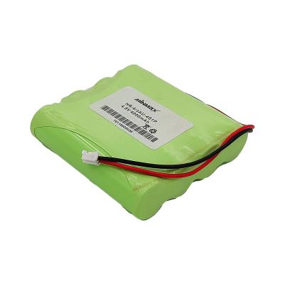 China Ni-Mh Battery Pack 4.8V 4000mAh 4S1P Rechargeable Nickle Metal Hydride Battery for High Temperature Use for sale