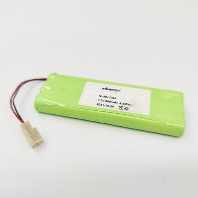 Chine batterie Ni-MH à haute température,HRAAA, 6S1P, température de charge et de décharge -20°C ~ +70°C, pour la lumière d'urgence à vendre