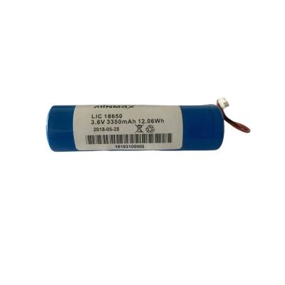 China Secondary Li-ion Battery Pack 3350mAh 3.6V Rechargeable LIC 18650 Batteries with PSM 1S1P for Metal Detector and More for sale