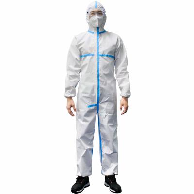 China SF Disposable Isolation Clothing Dustproof With Hooded / Elastic Cuff for sale