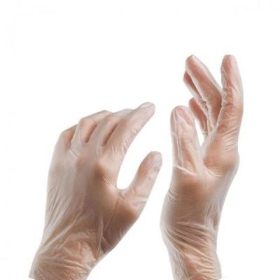 China Powdered Clear Disposable Vinyl Gloves Large L XL Anti Slip for sale