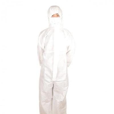 China White 30-70gsm Painters Disposable Protective Coveralls Work Suits for sale