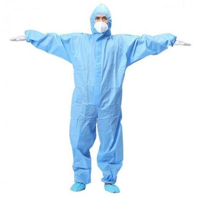 China Signo Group 40Gsm  Disposable Protective Coveralls  Chemical Suit With Hood for sale