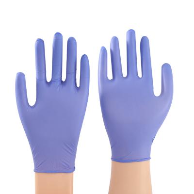 中国 OEM ODMの紫色のビニールのニトリルは食品加工のための手袋を混ぜる 販売のため